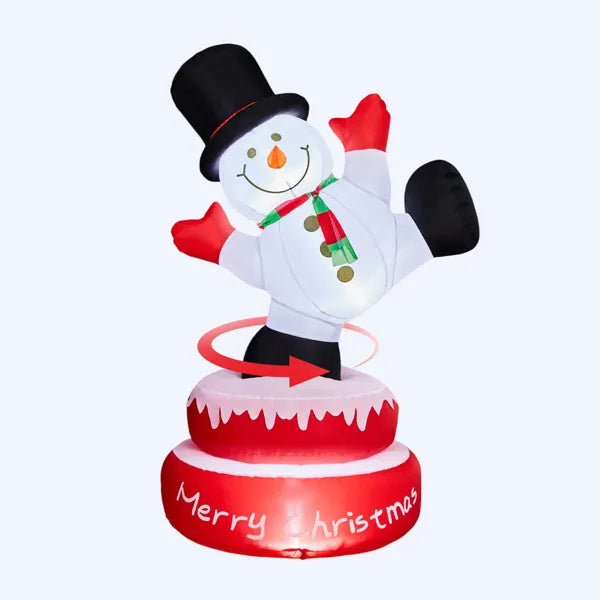 4.8FT Lighted Christmas Inflatable Rotating Snowman