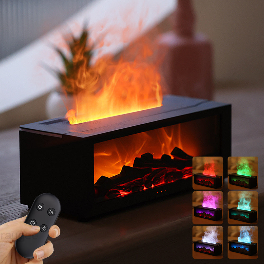 New Flame Aromatherapy Machine – Colorful 3D Flame Essential Oil Diffuser & Humidifier