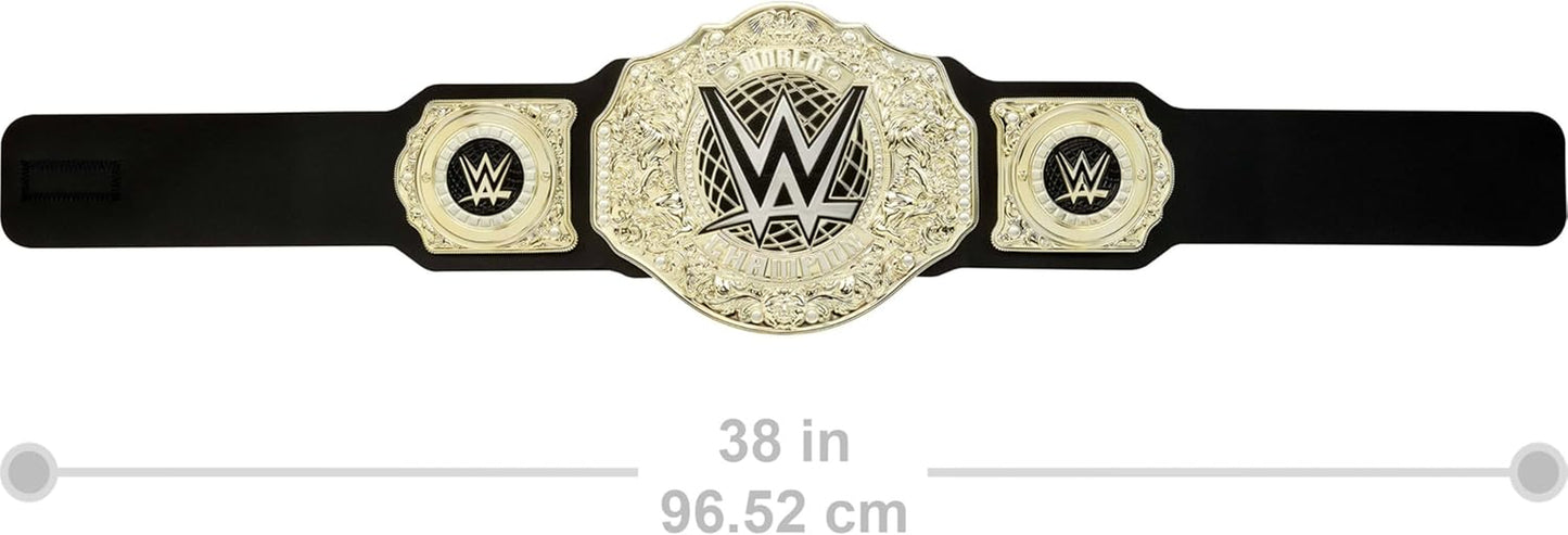 Championship Title, World Heavyweight Championship Role-Play & Costume Piece, Leather-Like Belt 3+ Feet with One-Time Adjustment