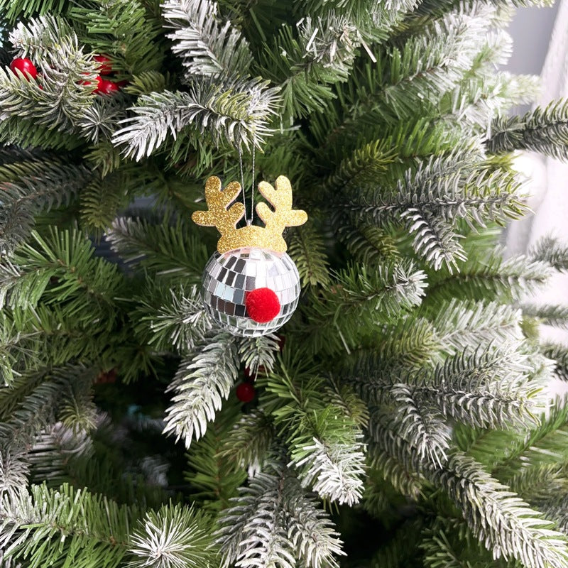 Christmas Silver Disco Mirror Balls | 5 Pcs Reflective Hanging Ornaments