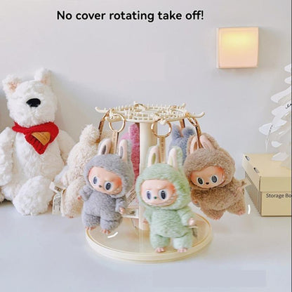 360° Rotatable Acrylic Display Box, 1 Count Large Capacity Display Box with Lid, Home Organizer for Dolls, Jewelry, Pendants, Home Supplies