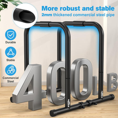 Dip Station Functional Heavy Duty Dip Stands Fitness Workout Dip Bar Station Stabilizer Parallette Push up Stand