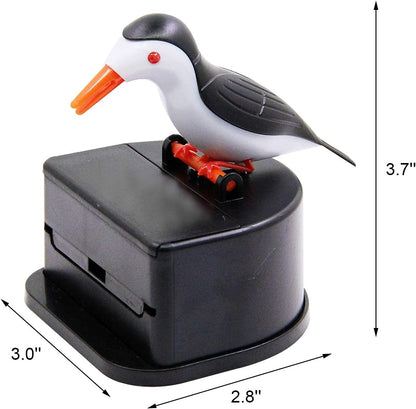 Little Bird Toothpick Dispenser, Creative Push-Type Toothpick Bird Dispenser, Toothpick Holder. (Black)