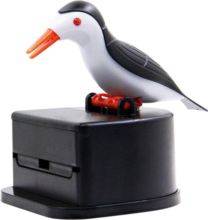 Little Bird Toothpick Dispenser, Creative Push-Type Toothpick Bird Dispenser, Toothpick Holder. (Black)