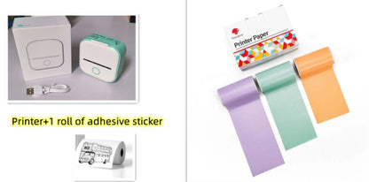Portable Mini Thermal Label Printer Bluetooth-Compatible Inkless Photo Printer
