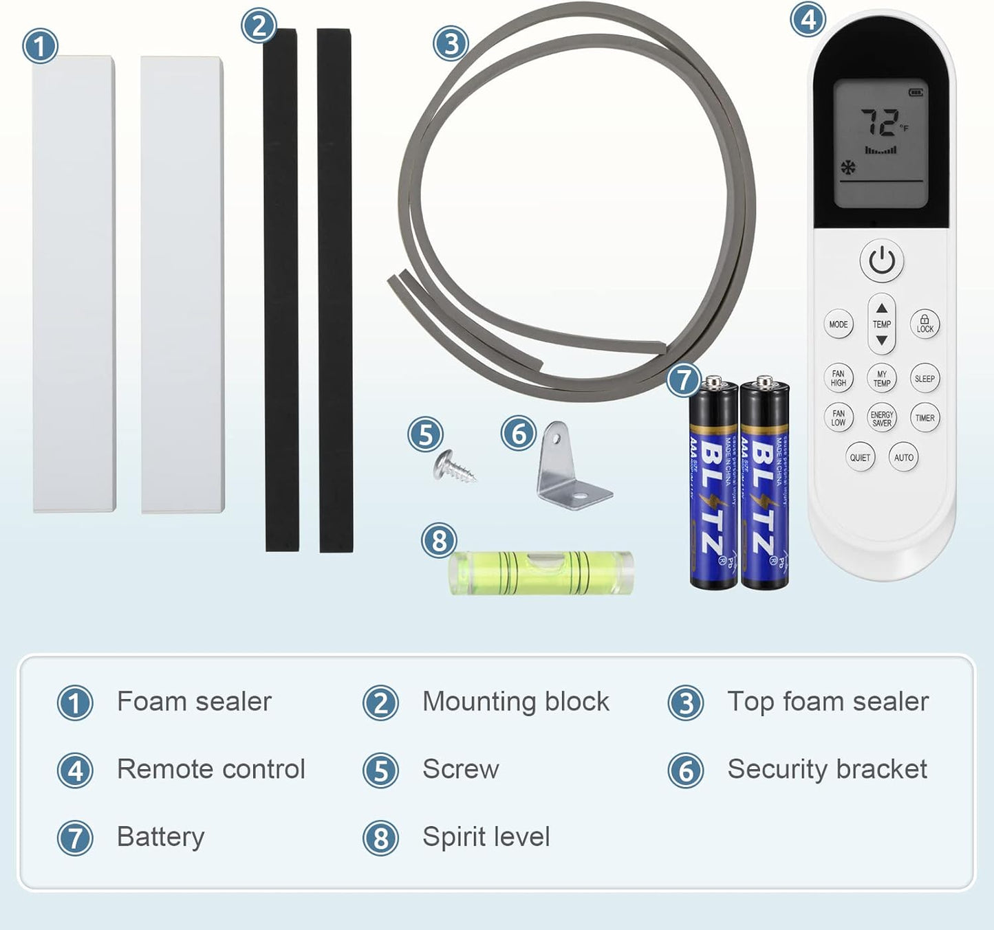 10,000 BTU Window Air Conditioners, U-Shaped Air Condtioner Window Unit Cools up to 450 Sq.Ft, Energy-Saving Window AC Units, 6 Modes 24H Timer, Easy to Instal, White