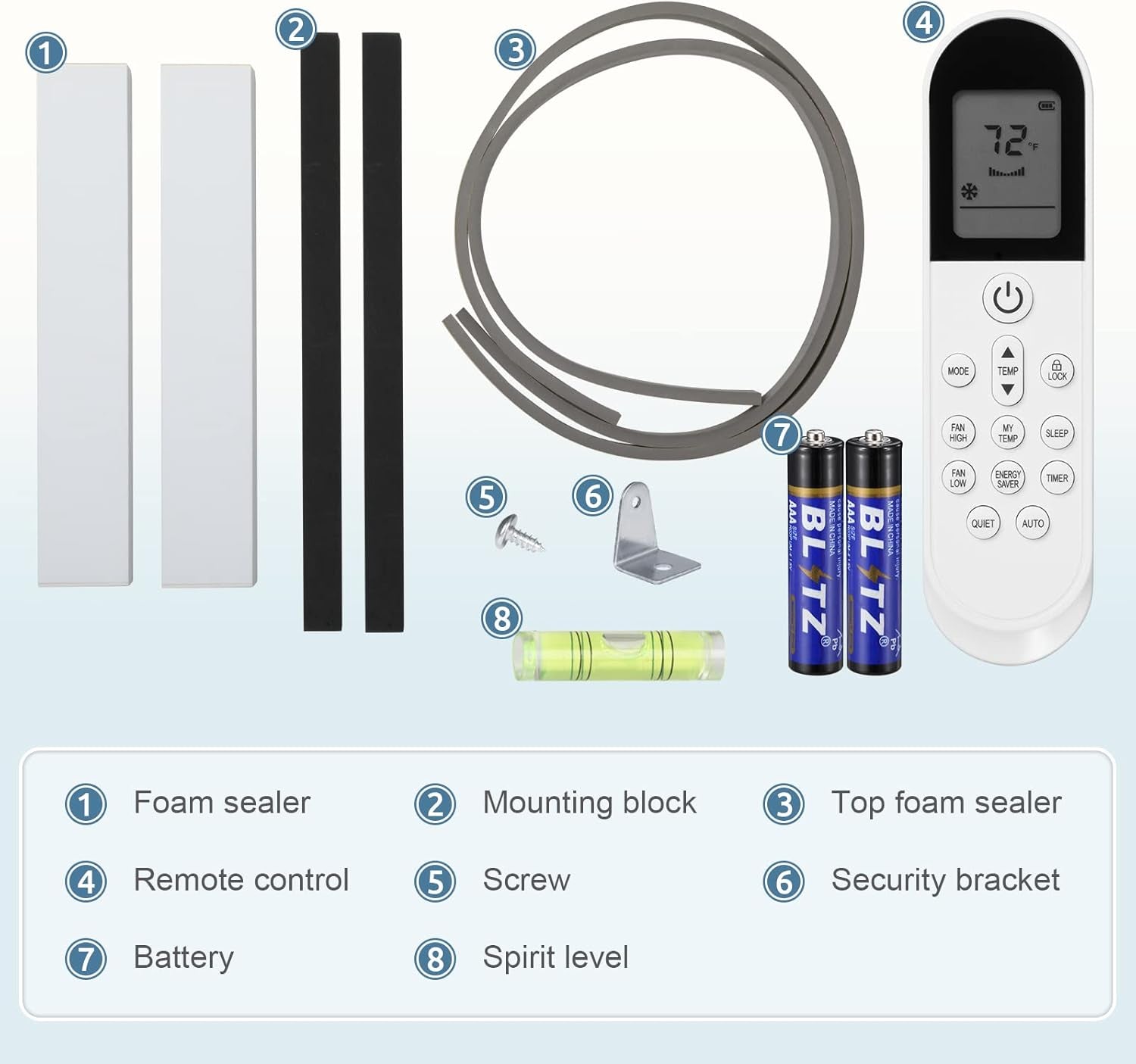 10,000 BTU Window Air Conditioners, U-Shaped Air Condtioner Window Unit Cools up to 450 Sq.Ft, Energy-Saving Window AC Units, 6 Modes 24H Timer, Easy to Instal, White