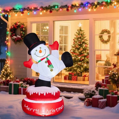 4.8FT Lighted Christmas Inflatable Rotating Snowman