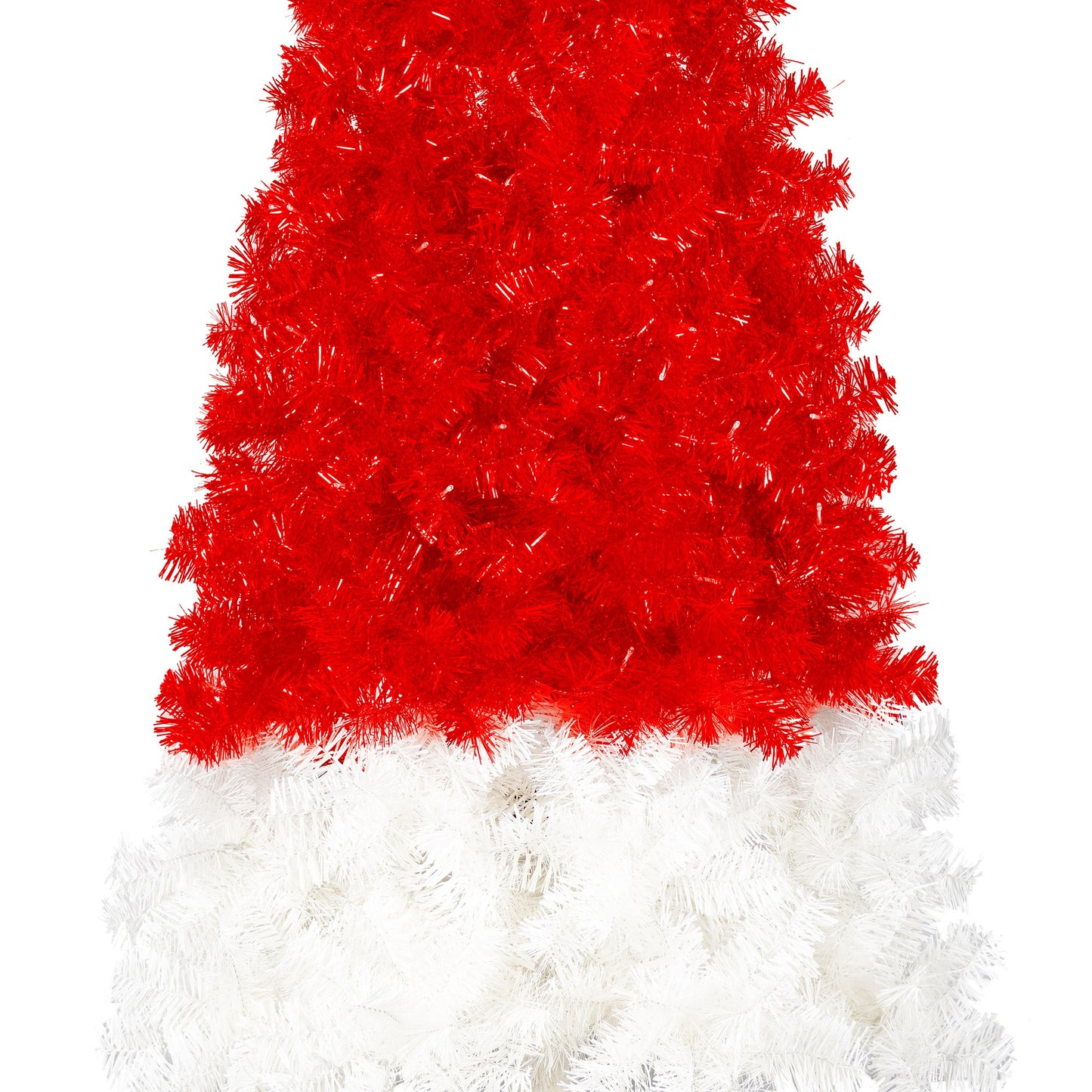 6FT Santa Hat  Christmas Tree With LED Lights | Curved Xmas Tree