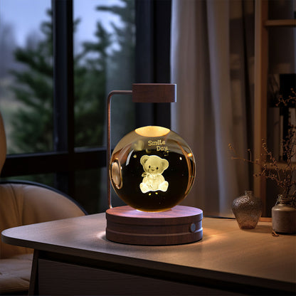Cosmic Dinosaur Crystal Night Light – USB Bedside Lamp Gift