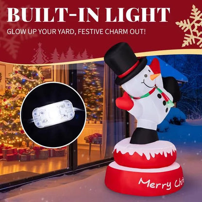 4.8FT Lighted Christmas Inflatable Rotating Snowman