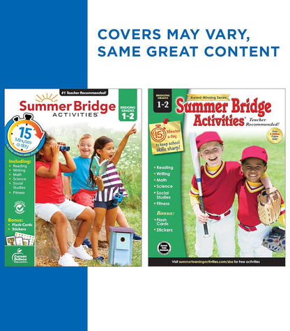Summer Bridge Activities 1St to 2Nd Grade Workbook, Activity Book with Math, Reading Comprehension, Science, Fitness, Social Studies, Writing Practice, and Flash Cards