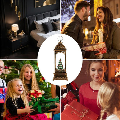 Rotating Christmas Tree Christmas Snow Globes Cardinal Music Water Glitter Lantern Holiday Decorations Gifts for Family Children or Friends Battery Operated or USB Powered Party Supplies Christmas Decorations 2025 Decorations Supplies