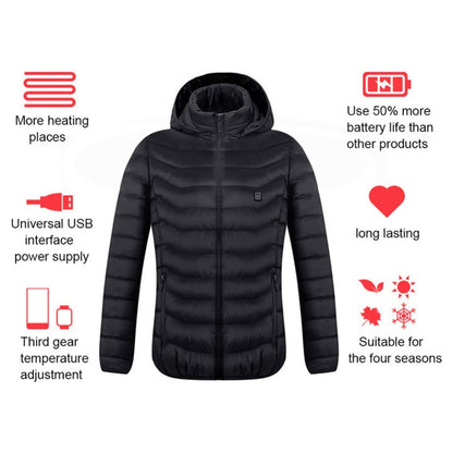 Winter Heated USB Jacket – Electric Cotton Thermal Coat for Men