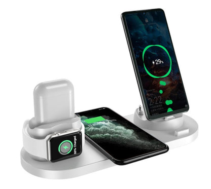 6-in-1 Wireless Charging Station – Fast Charger Dock for iPhone