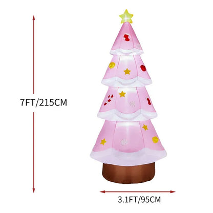 7.2FT Lighted Christmas Inflatable Tree – Yard Decoration