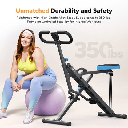 Squat Machine 2In1 Squat Rowing Machine Easy Setup Foldable Exercise Equipment Glute Trainer Machine Glutes Leg Home Fit