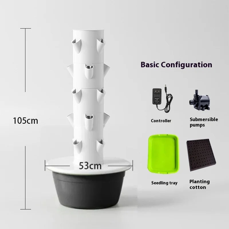 Vertical Hydroponic Tower Smart Soilless Vegetable Growing System