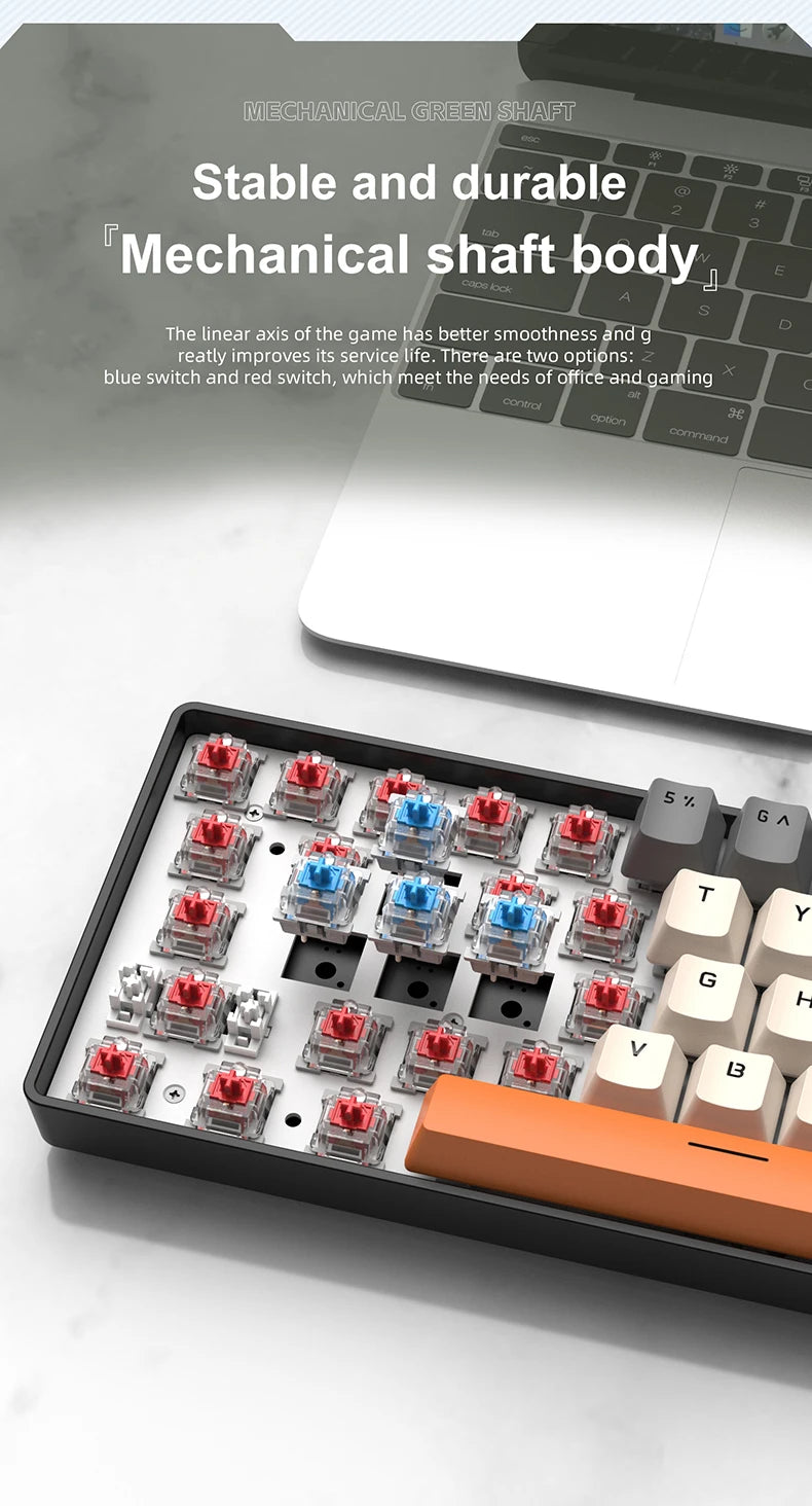 APAYADO K61 60% Mini Gaming Keyboard RGB Wired 61-Key