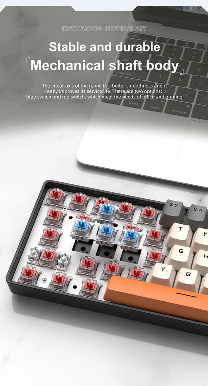 APAYADO K61 60% Mini Gaming Keyboard RGB Wired 61-Key