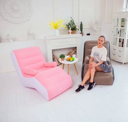 Inflatable Lazy Sofa Air Sleeping Bed Portable Leisure Couch