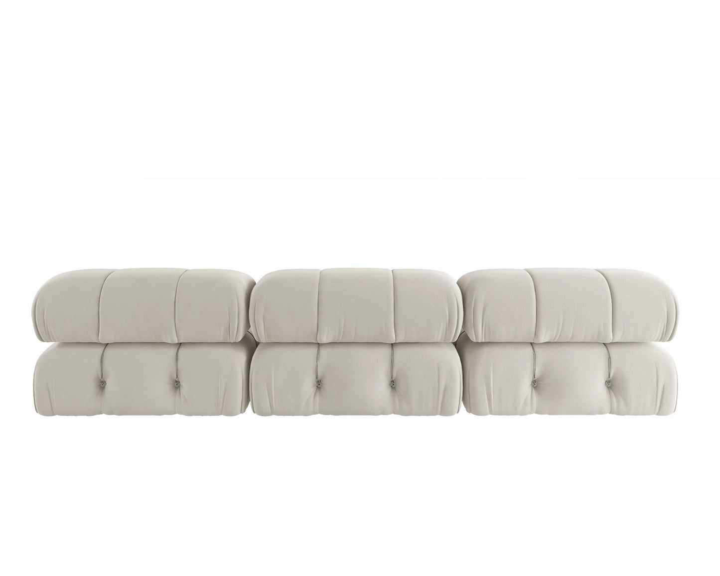104-Inch Minimalist Modular Velvet Sectional Sofa 3-Seater