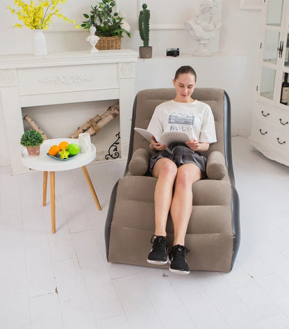 Inflatable Lazy Sofa Air Sleeping Bed Portable Leisure Couch