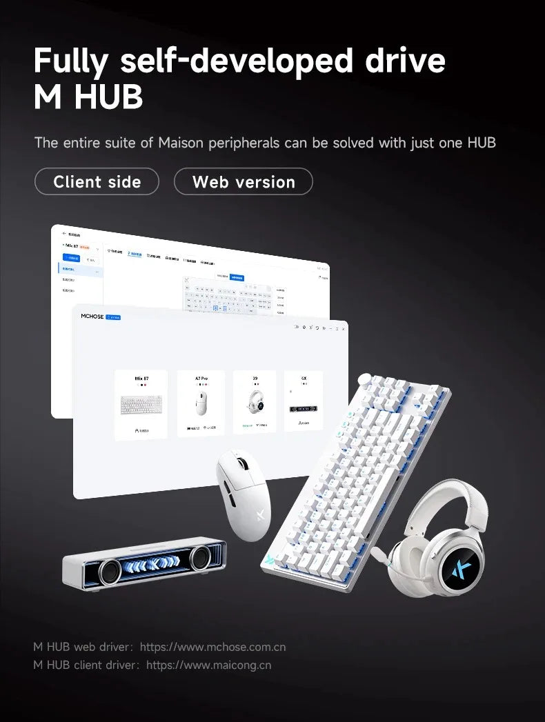 MCHOSE MIX87 Magnetic Axis 87-Key Hot Swap Wired Gaming Keyboard