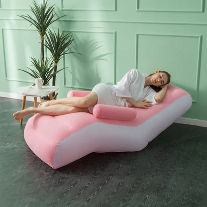 Inflatable Lazy Sofa Air Sleeping Bed Portable Leisure Couch