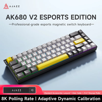 AJAZZ AK680 V2/Max 60% Magnetic Switch Mechanical Gaming Keyboard