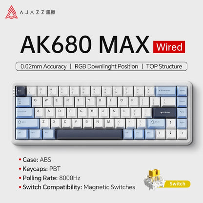 AJAZZ AK680 V2/Max 60% Magnetic Switch Mechanical Gaming Keyboard