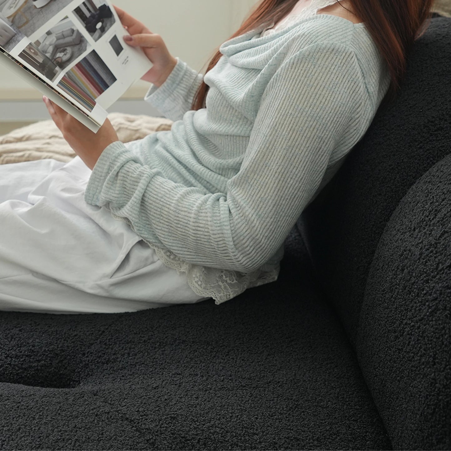 Sdorens Modern Cloud Shaped Upholstered Leisure Sofa