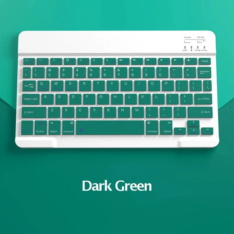 Spanish/English 10-Inch Bluetooth Keyboard for iPad, Tablet & Laptop