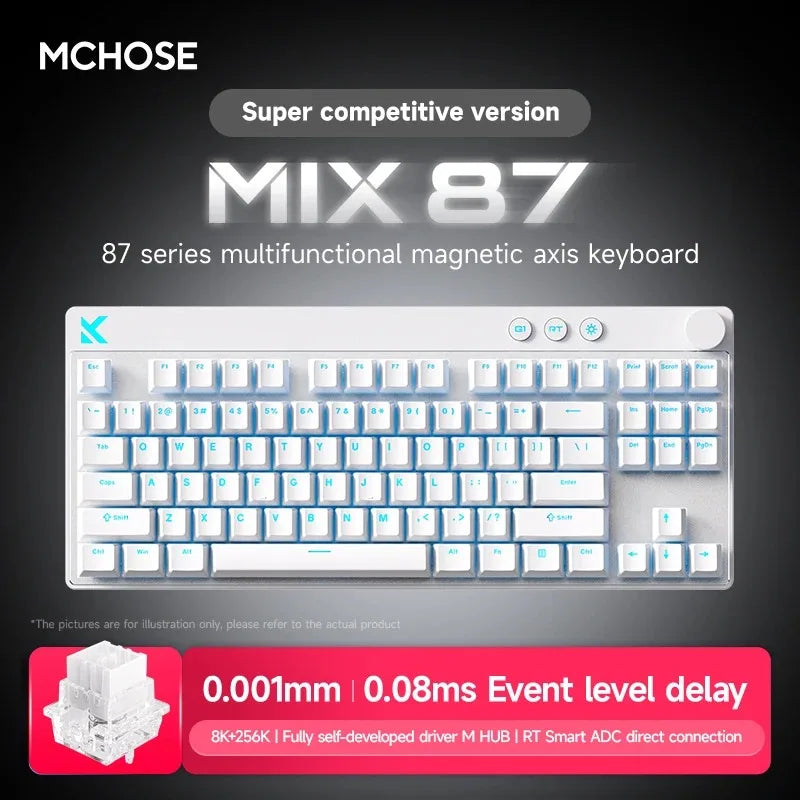 MCHOSE MIX87 Magnetic Axis 87-Key Hot Swap Wired Gaming Keyboard