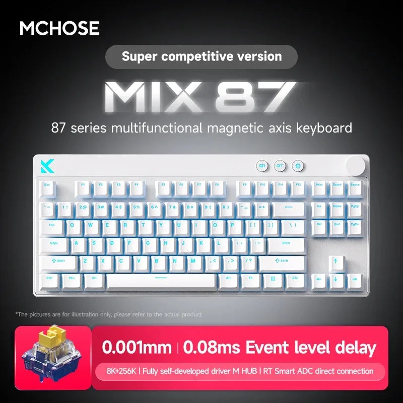 MCHOSE MIX87 Magnetic Axis 87-Key Hot Swap Wired Gaming Keyboard