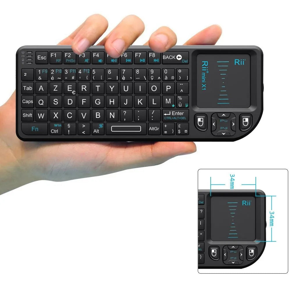 Rii X1 Mini Wireless Keyboard with Touchpad for TV Box & PC