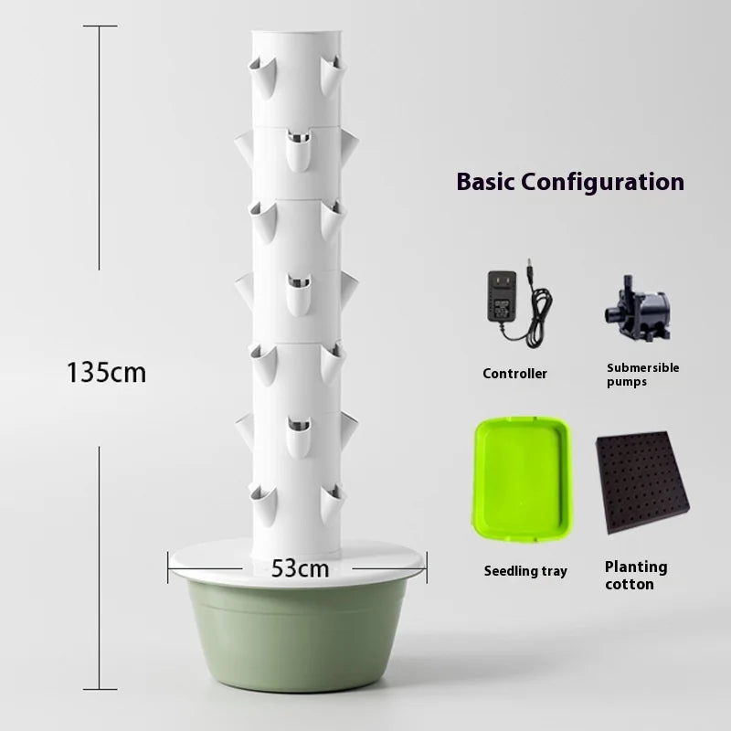 Vertical Hydroponic Tower Smart Soilless Vegetable Growing System