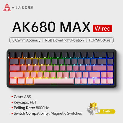 AJAZZ AK680 V2/Max 60% Magnetic Switch Mechanical Gaming Keyboard