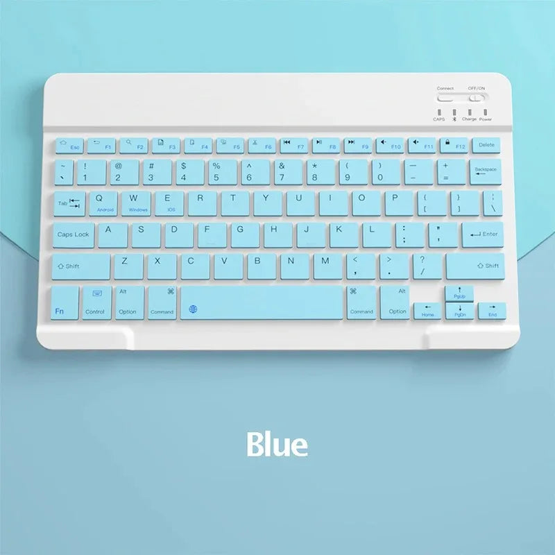 Spanish/English 10-Inch Bluetooth Keyboard for iPad, Tablet & Laptop