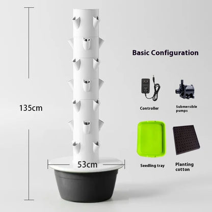 Vertical Hydroponic Tower Smart Soilless Vegetable Growing System