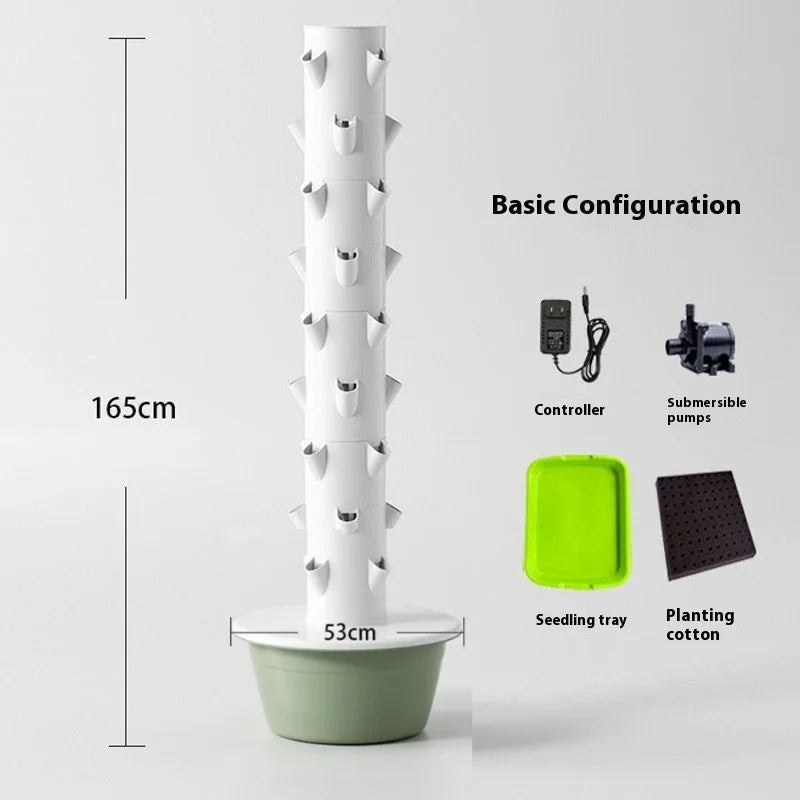 Vertical Hydroponic Tower Smart Soilless Vegetable Growing System