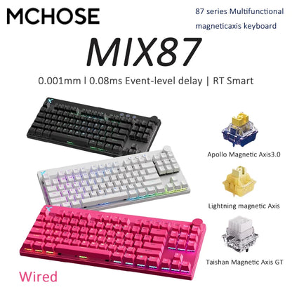 MCHOSE MIX87 Magnetic Axis 87-Key Hot Swap Wired Gaming Keyboard