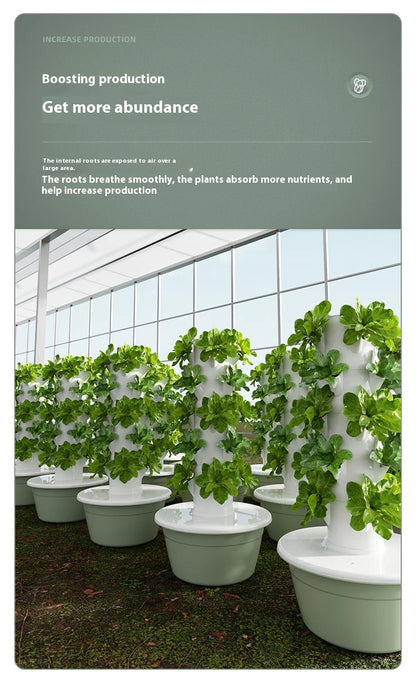 Vertical Hydroponic Tower Smart Soilless Vegetable Growing System