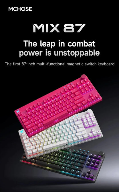 MCHOSE MIX87 Magnetic Axis 87-Key Hot Swap Wired Gaming Keyboard