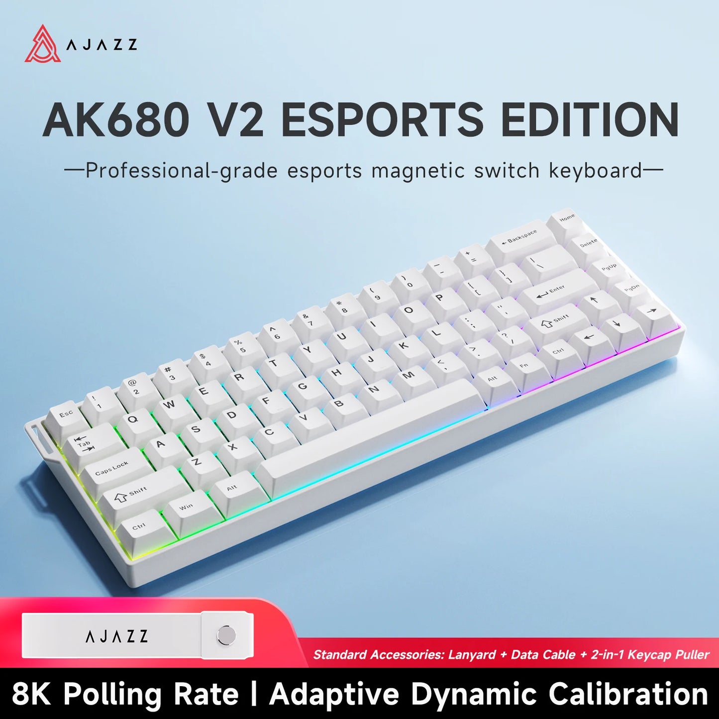 AJAZZ AK680 V2/Max 60% Magnetic Switch Mechanical Gaming Keyboard