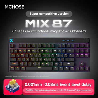 MCHOSE MIX87 Magnetic Axis 87-Key Hot Swap Wired Gaming Keyboard