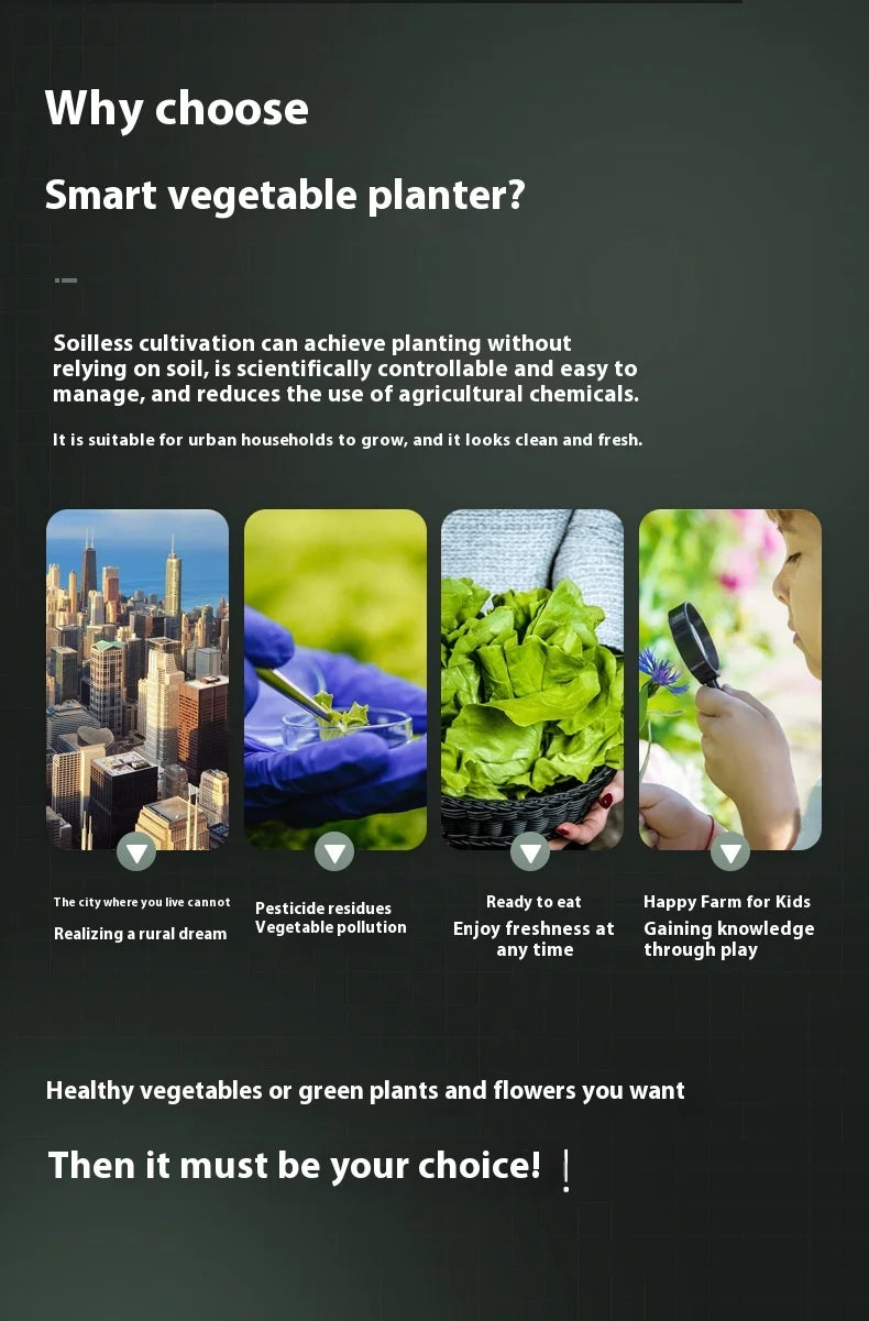 Vertical Hydroponic Tower Smart Soilless Vegetable Growing System