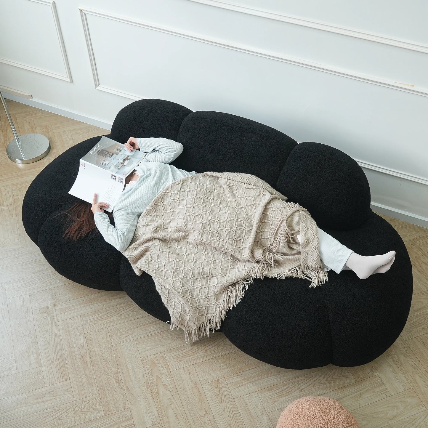 Sdorens Modern Cloud Shaped Upholstered Leisure Sofa