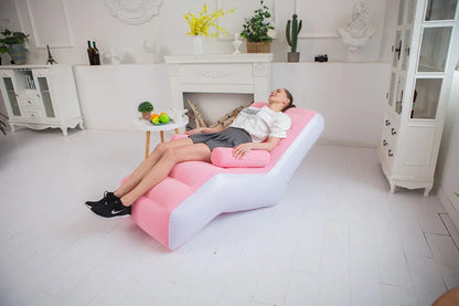 Inflatable Lazy Sofa Air Sleeping Bed Portable Leisure Couch