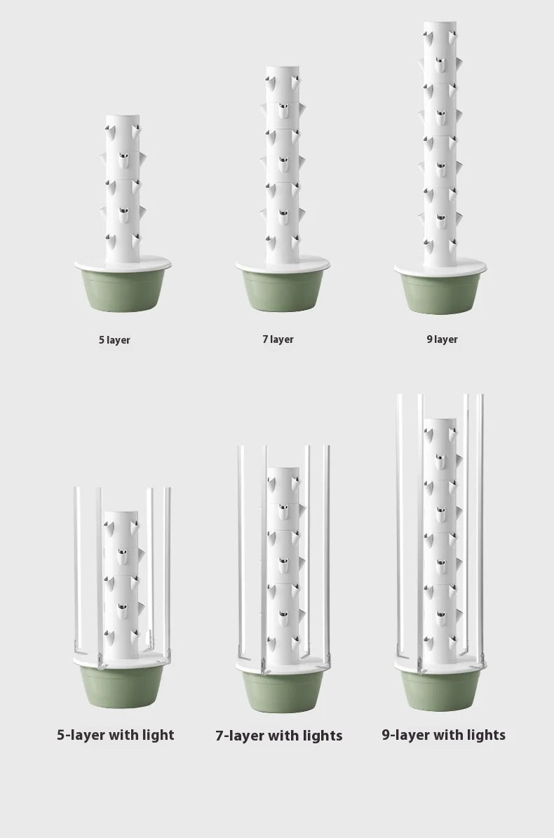 Vertical Hydroponic Tower Smart Soilless Vegetable Growing System